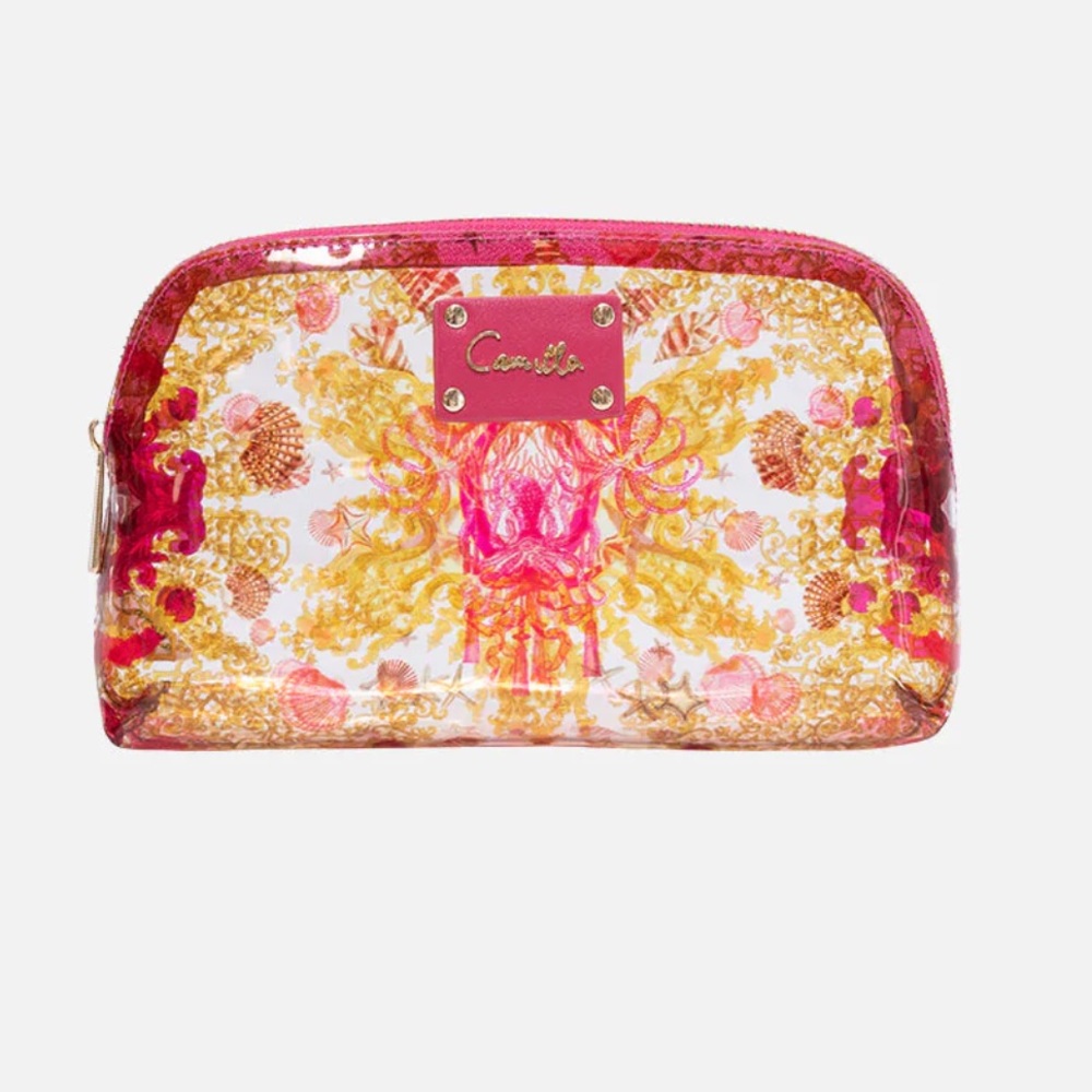 CAMILLA *Squid Squad Octopia* shell starfish print makeup travel toiletries bag